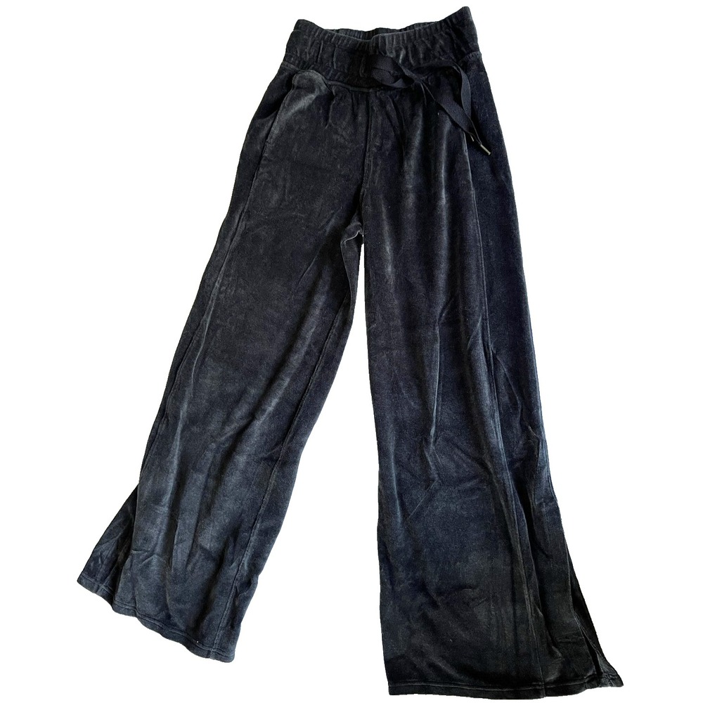 Lululemon Pants Womens Sz: Dot #2 Velour Wide Leg Yoga Lounge Drawstring